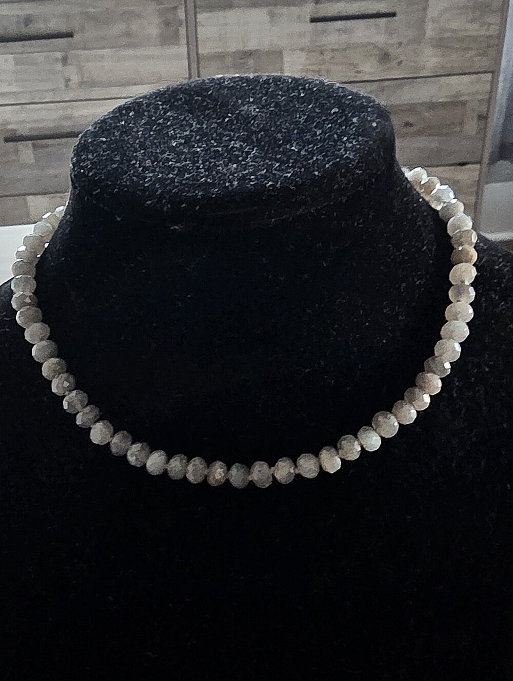 Chan Luu Beaded Labradorite Faceted Gemstone collar necklace